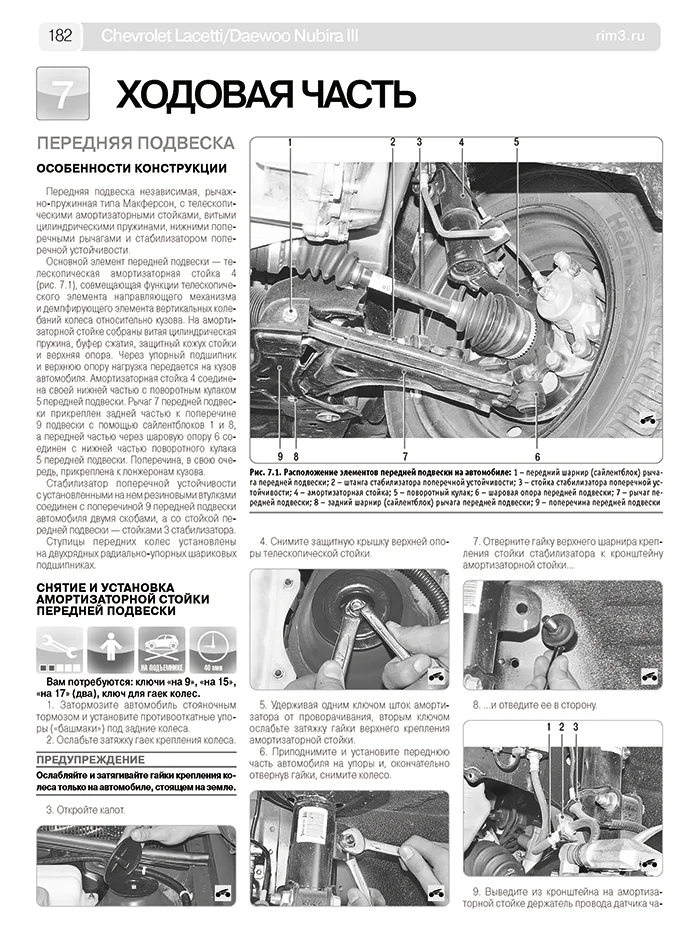 Ходовая часть Chevrolet Lacetti Полное руководство