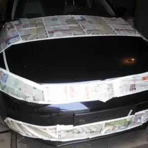 Временная защита кузова автомобиля