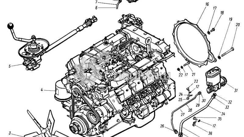 Чертеж двигателя автомобиля КАМАЗ: пошаговое руководство
