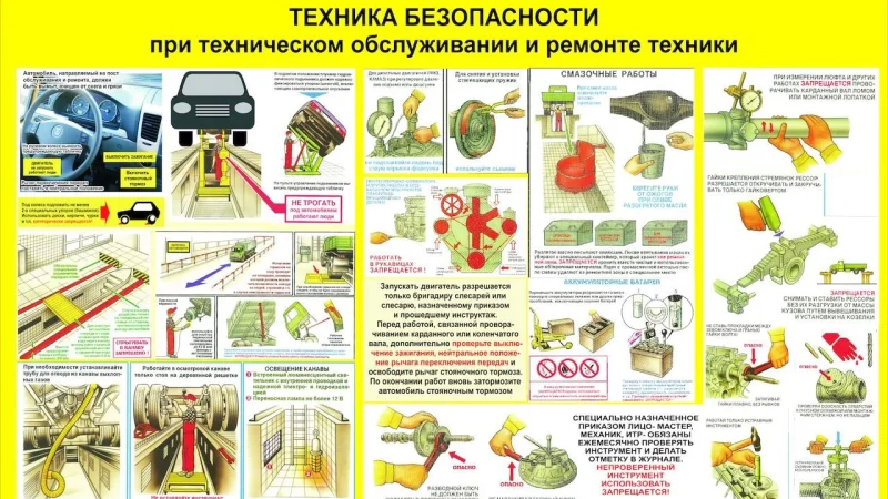 Общее требование безопасности при ТО и ремонте автомобиля